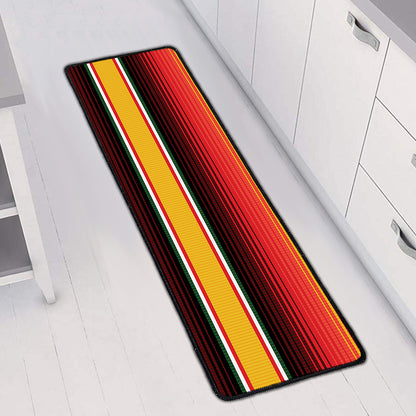 Ethnic Serape Blanket Pattern Print Long Kitchen Mat