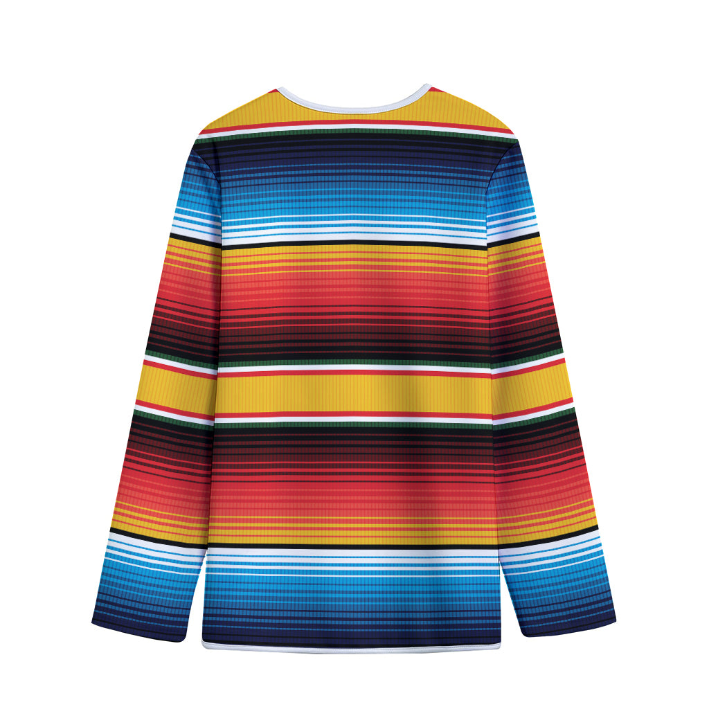 Ethnic Serape Blanket Pattern Print Long Sleeve Short Coat
