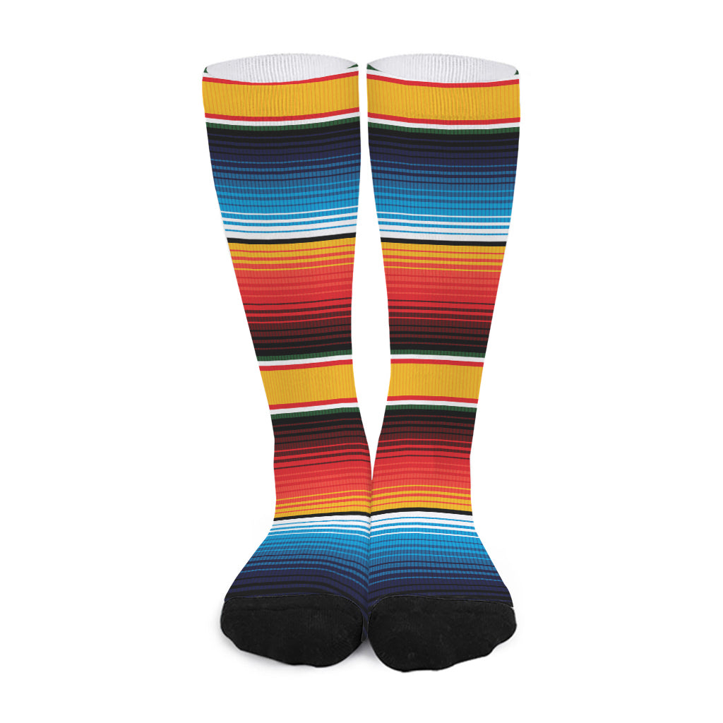 Ethnic Serape Blanket Pattern Print Long Socks