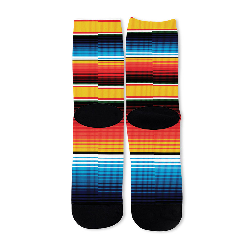 Ethnic Serape Blanket Pattern Print Long Socks