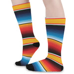 Ethnic Serape Blanket Pattern Print Long Socks