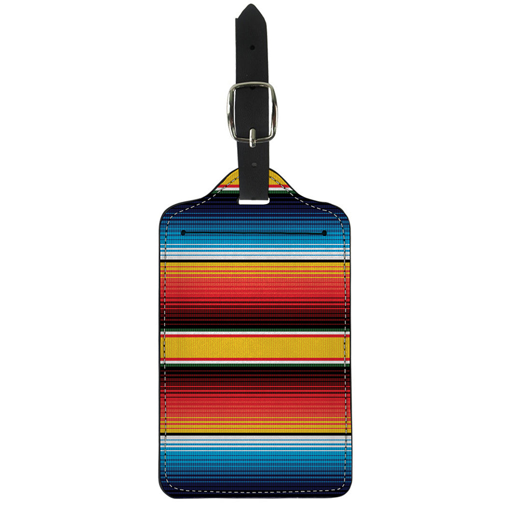 Ethnic Serape Blanket Pattern Print Luggage Tag