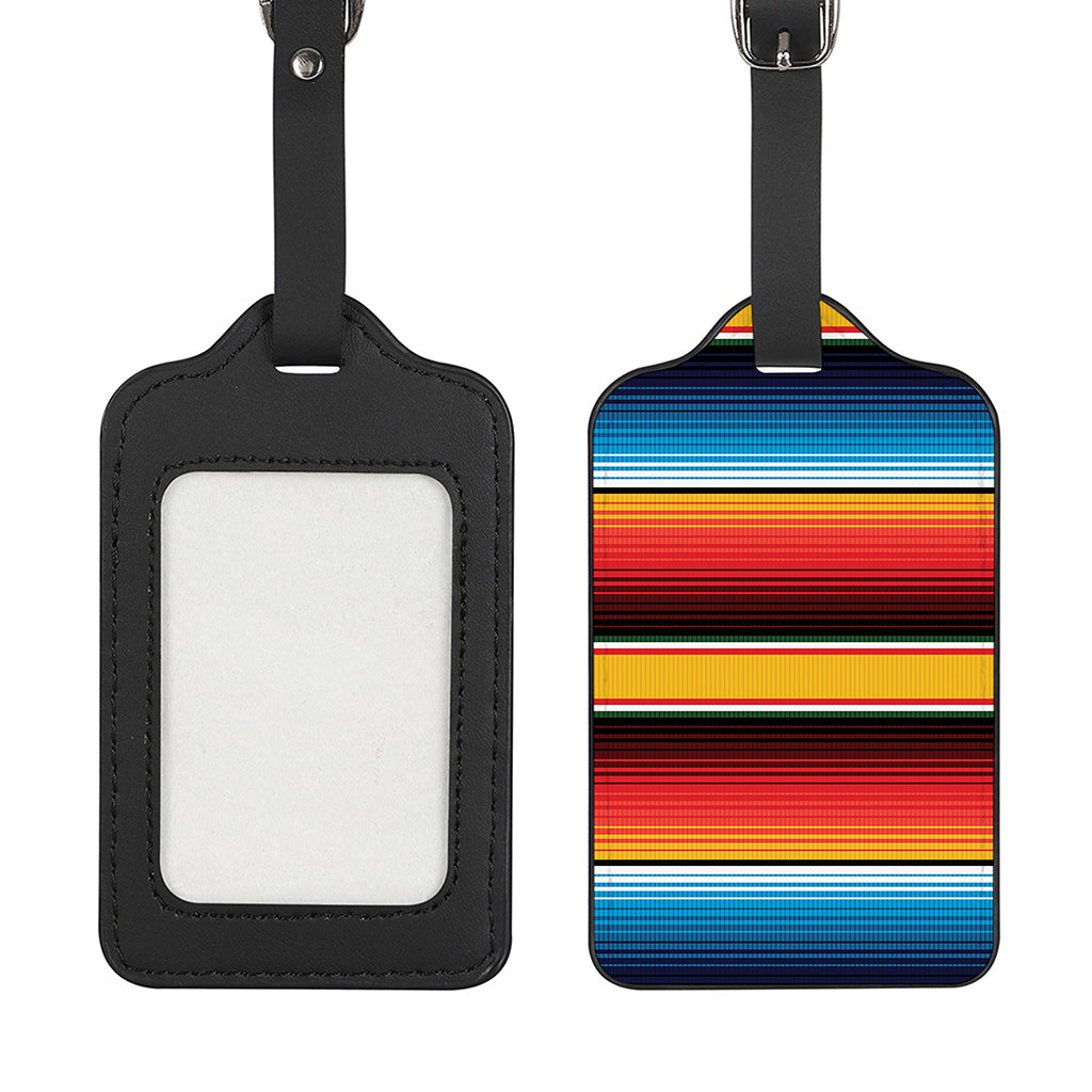 Ethnic Serape Blanket Pattern Print Luggage Tag