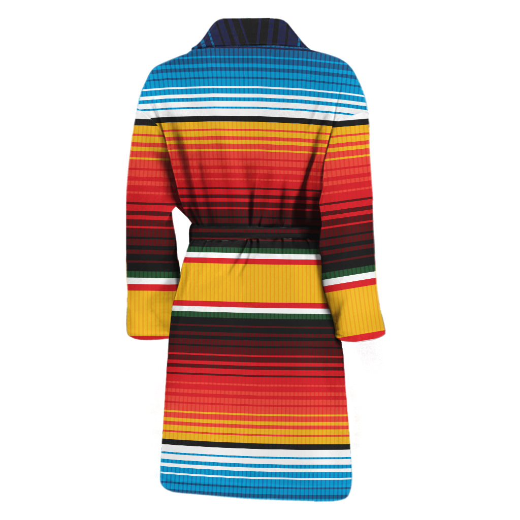 Ethnic Serape Blanket Pattern Print Men's Bathrobe