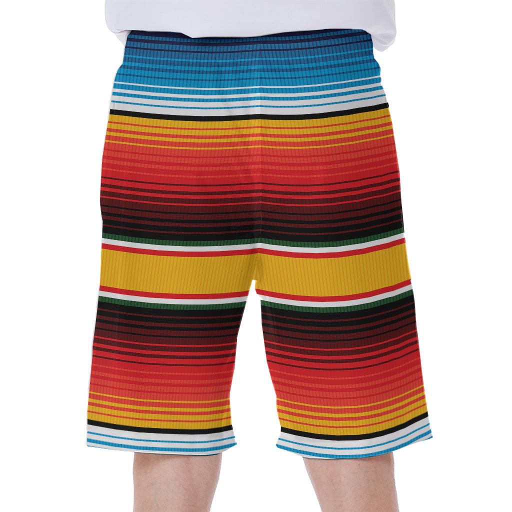Ethnic Serape Blanket Pattern Print Men's Beach Shorts