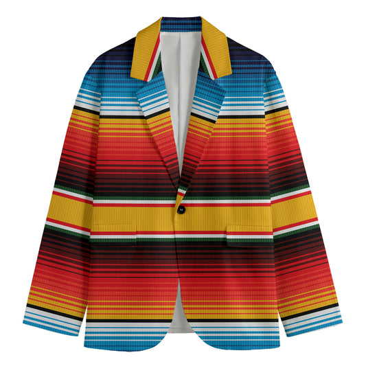 Ethnic Serape Blanket Pattern Print Men's Blazer