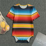 Ethnic Serape Blanket Pattern Print Men's Bodysuit