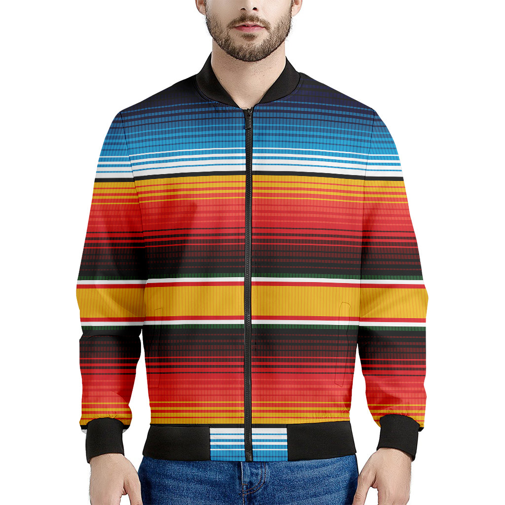 Ethnic Serape Blanket Pattern Print Men's Bomber Jacket