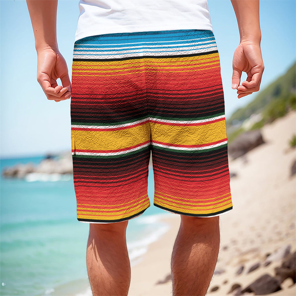 Ethnic Serape Blanket Pattern Print Men's Cargo Shorts