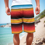 Ethnic Serape Blanket Pattern Print Men's Cargo Shorts