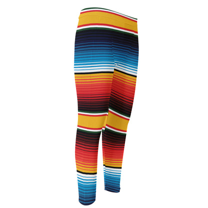 Ethnic Serape Blanket Pattern Print Men's Compression Pants