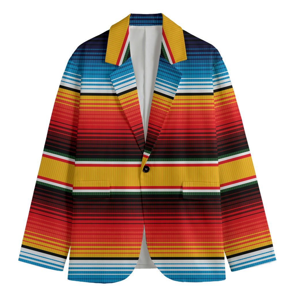Ethnic Serape Blanket Pattern Print Men's Cotton Blazer