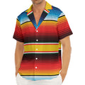 Ethnic Serape Blanket Pattern Print Men's Deep V-Neck Shirt