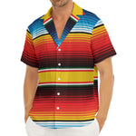 Ethnic Serape Blanket Pattern Print Men's Deep V-Neck Shirt