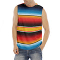 Ethnic Serape Blanket Pattern Print Men's Fitness Tank Top