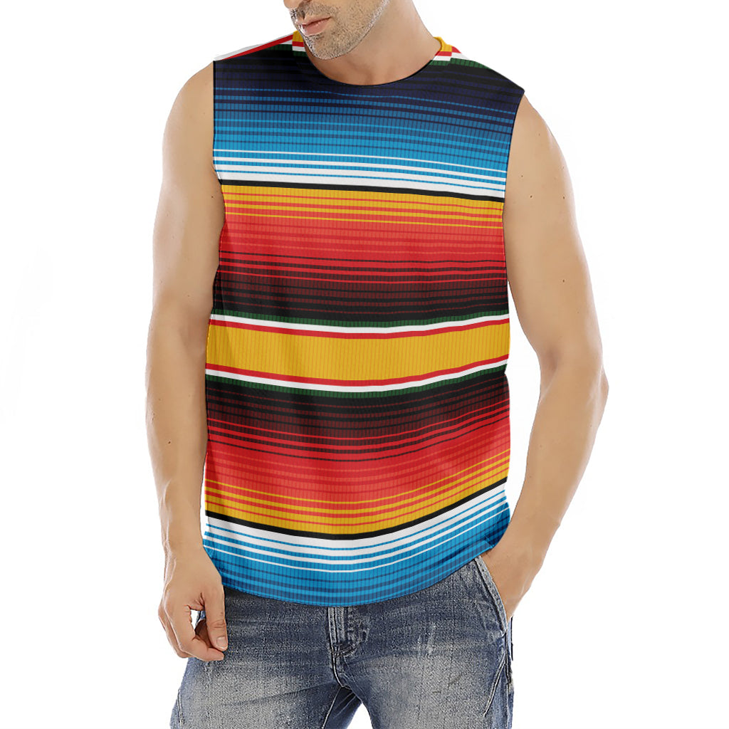 Ethnic Serape Blanket Pattern Print Men's Fitness Tank Top