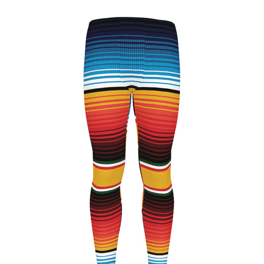 Ethnic Serape Blanket Pattern Print Men's leggings