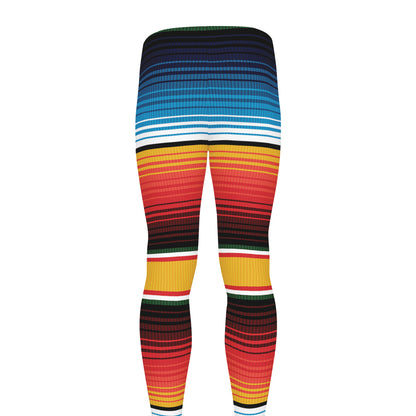 Ethnic Serape Blanket Pattern Print Men's leggings