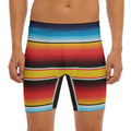 Ethnic Serape Blanket Pattern Print Men's Long Boxer Briefs