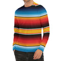 Ethnic Serape Blanket Pattern Print Men's Long Sleeve Rash Guard