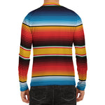 Ethnic Serape Blanket Pattern Print Men's Long Sleeve Rash Guard