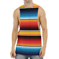 Ethnic Serape Blanket Pattern Print Men's Muscle Tank Top