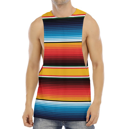 Ethnic Serape Blanket Pattern Print Men's Muscle Tank Top