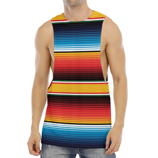 Ethnic Serape Blanket Pattern Print Men's Muscle Tank Top