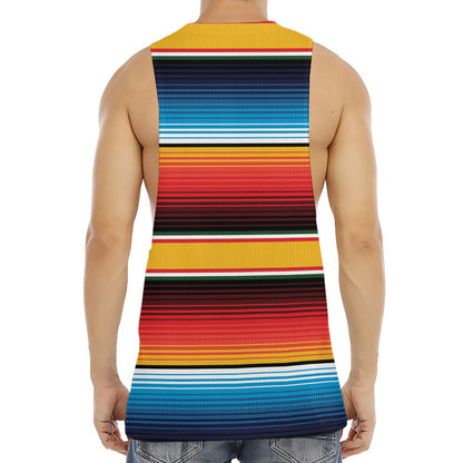 Ethnic Serape Blanket Pattern Print Men's Muscle Tank Top