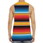 Ethnic Serape Blanket Pattern Print Men's Muscle Tank Top