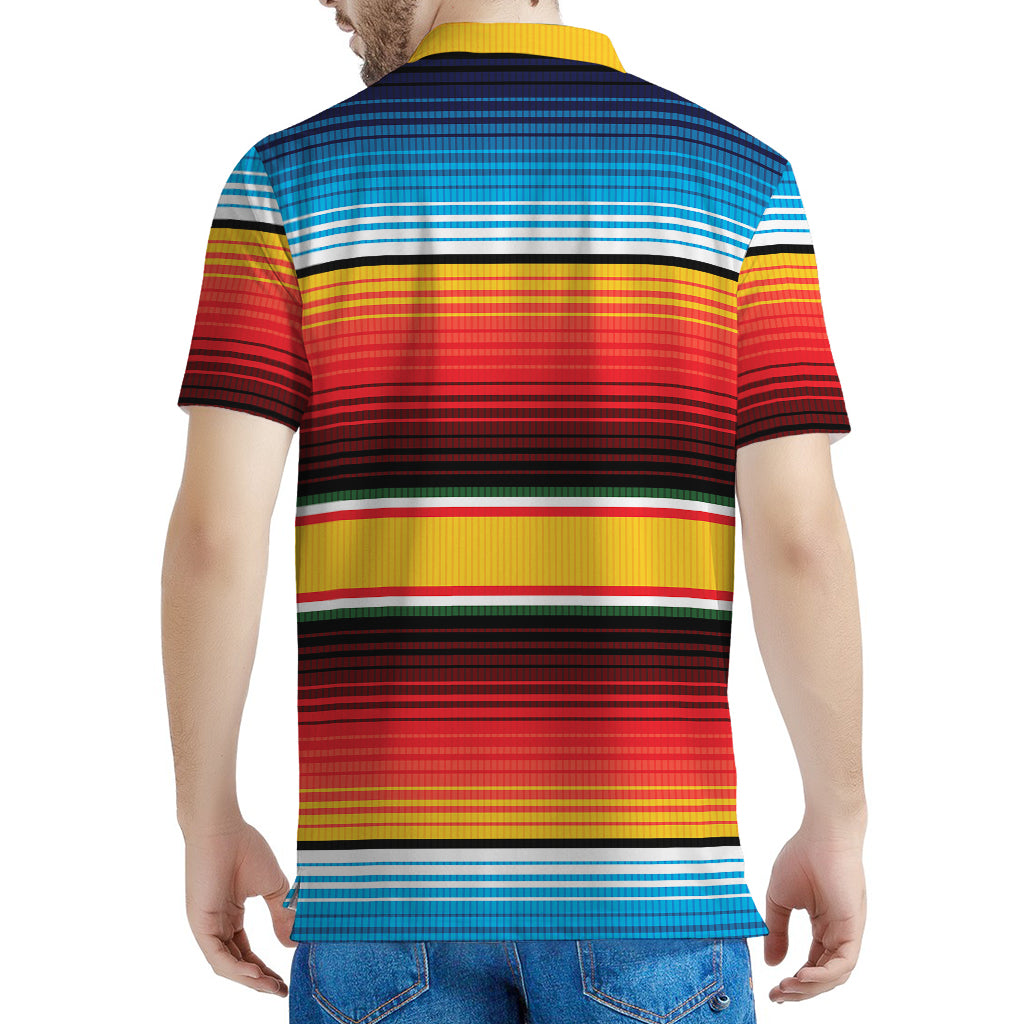 Ethnic Serape Blanket Pattern Print Men's Polo Shirt