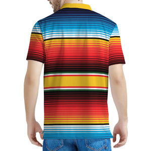 Ethnic Serape Blanket Pattern Print Men's Polo Shirt