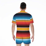 Ethnic Serape Blanket Pattern Print Men's Rompers