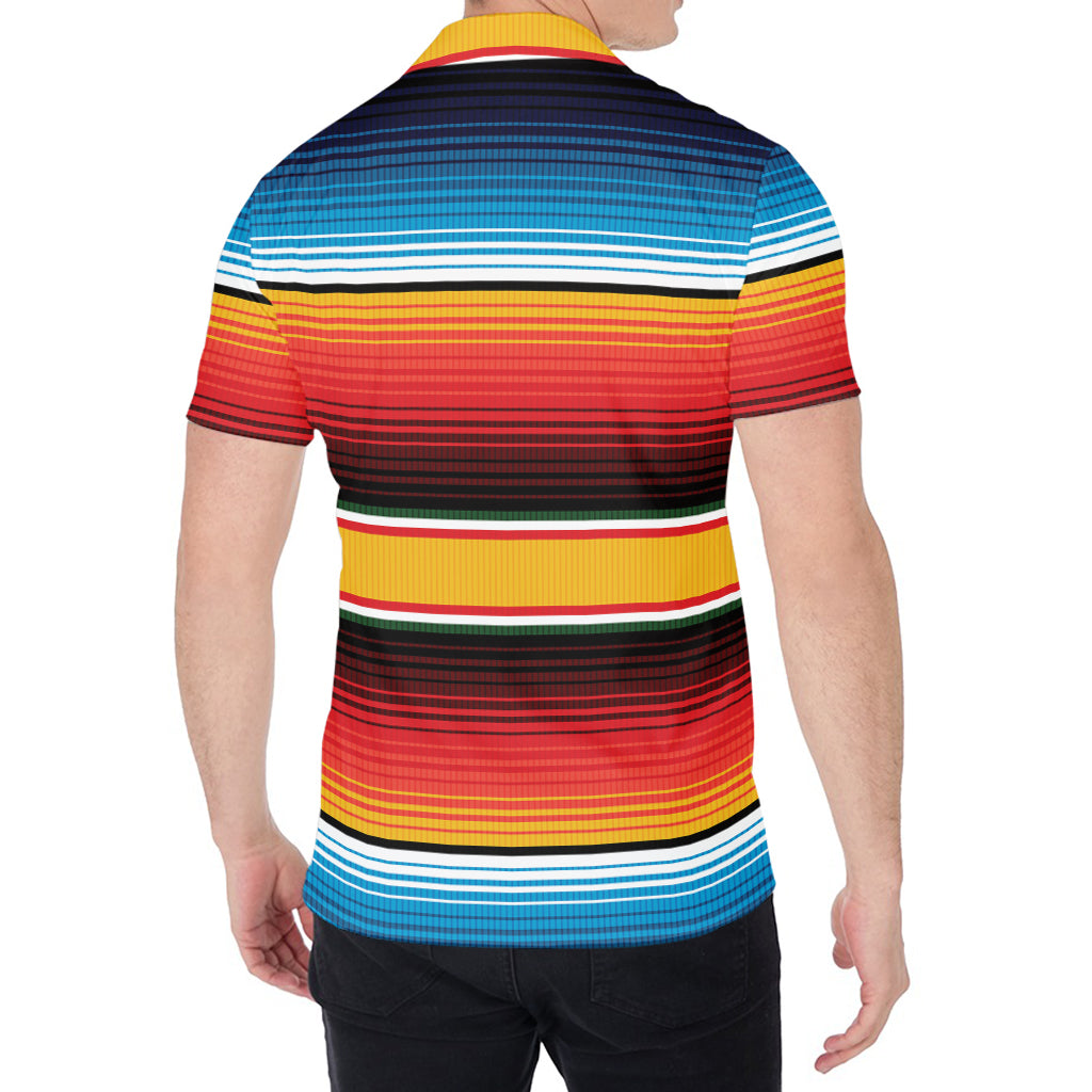 Ethnic Serape Blanket Pattern Print Men's Shirt