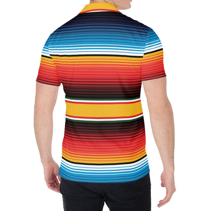 Ethnic Serape Blanket Pattern Print Men's Shirt
