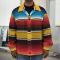 Ethnic Serape Blanket Pattern Print Men's Shirt Jacket
