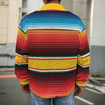 Ethnic Serape Blanket Pattern Print Men's Shirt Jacket