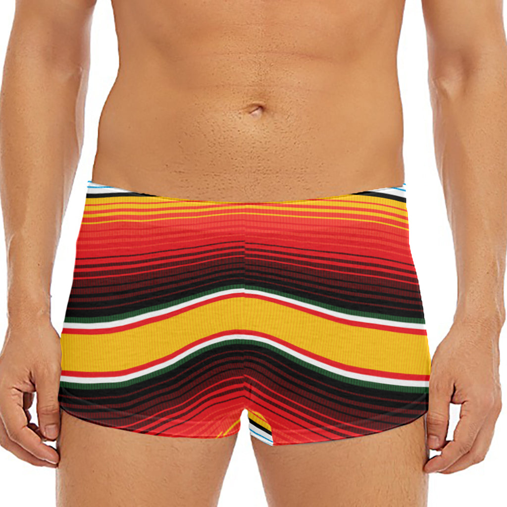 Ethnic Serape Blanket Pattern Print Men's Short Boxer Briefs