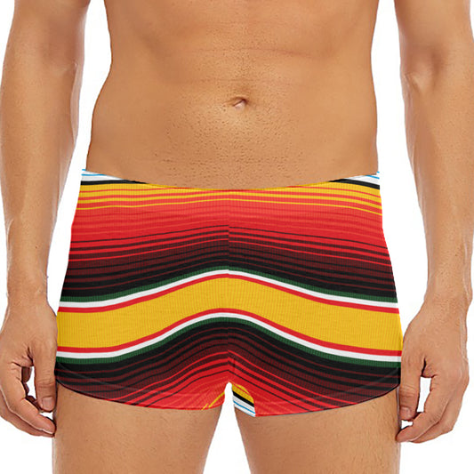 Ethnic Serape Blanket Pattern Print Men's Short Boxer Briefs