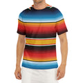 Ethnic Serape Blanket Pattern Print Men's Short Sleeve Rash Guard