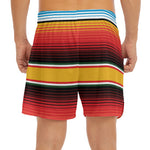 Ethnic Serape Blanket Pattern Print Men's Split Running Shorts