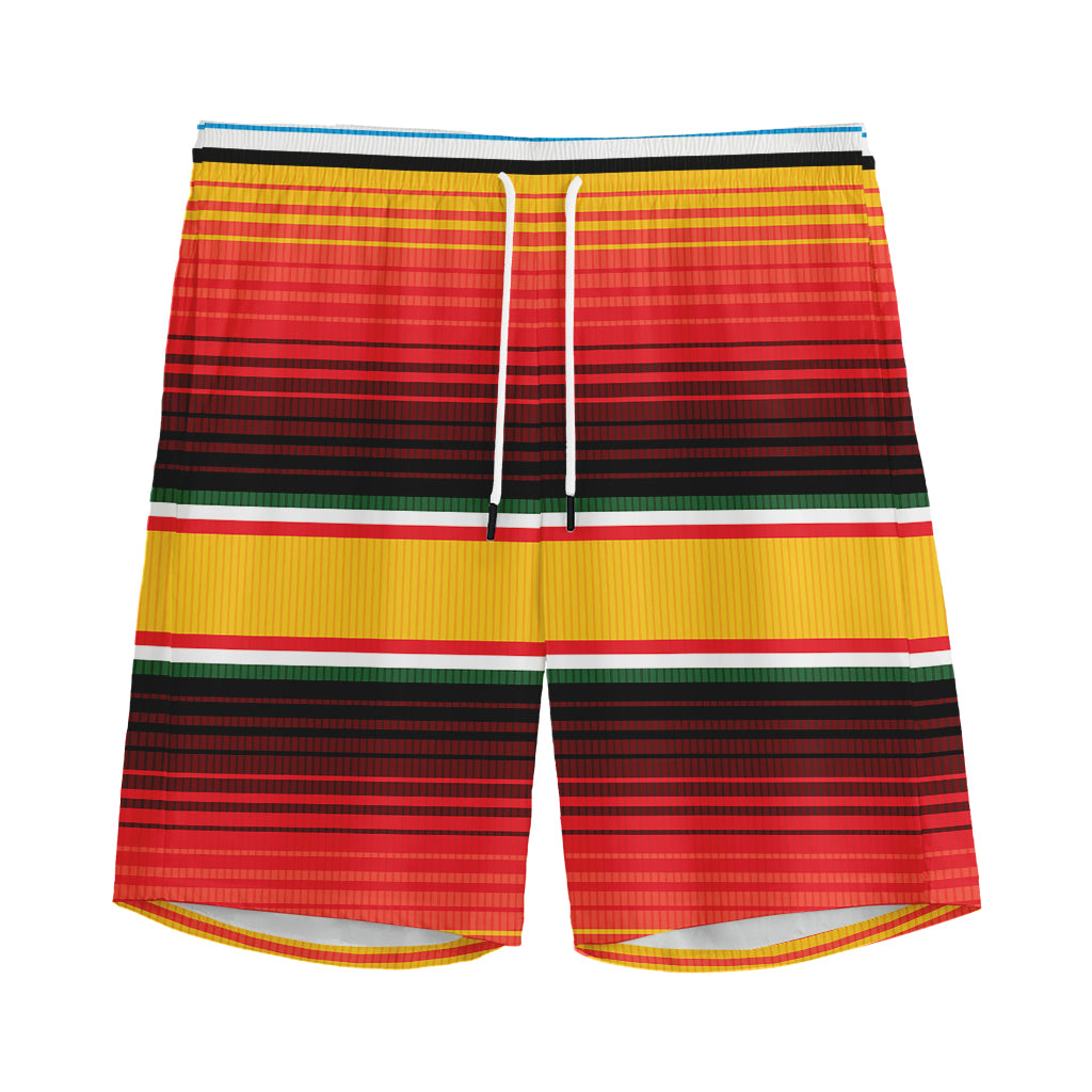 Ethnic Serape Blanket Pattern Print Men's Sports Shorts