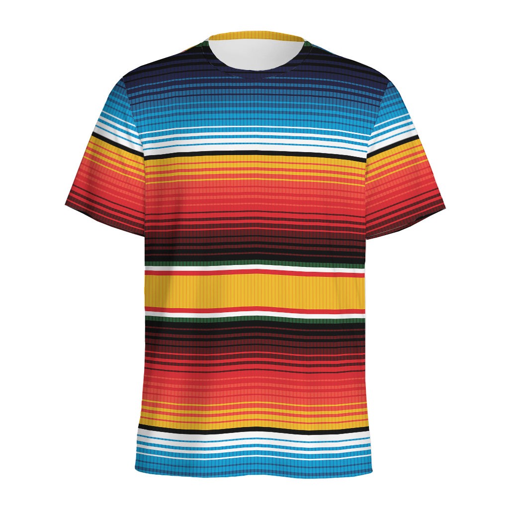Ethnic Serape Blanket Pattern Print Men's Sports T-Shirt