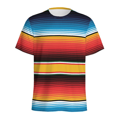 Ethnic Serape Blanket Pattern Print Men's Sports T-Shirt