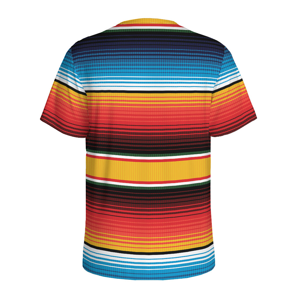 Ethnic Serape Blanket Pattern Print Men's Sports T-Shirt