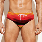 Ethnic Serape Blanket Pattern Print Men's Swim Briefs