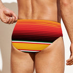 Ethnic Serape Blanket Pattern Print Men's Swim Briefs