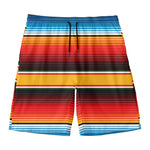 Ethnic Serape Blanket Pattern Print Men's Swim Trunks