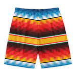 Ethnic Serape Blanket Pattern Print Men's Swim Trunks