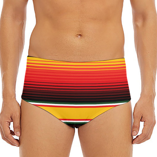 Ethnic Serape Blanket Pattern Print Men's Triangle Swim Briefs